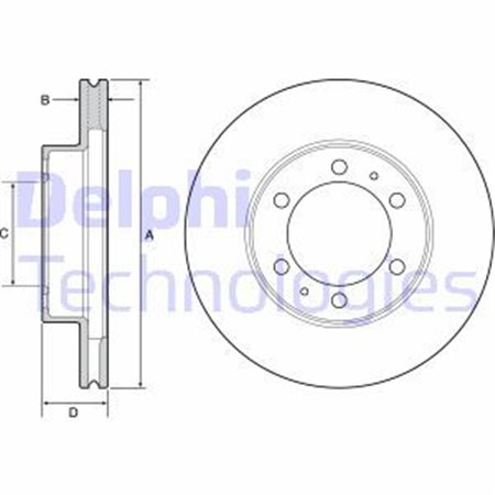 BG4557 Brake Disc DELPHI