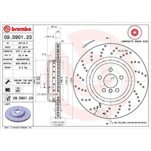 09.D901.23  Two piece brake disc BREMBO 