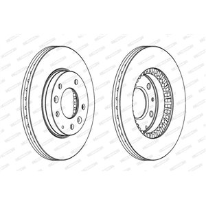 DDF1278C  Brake disc FERODO 