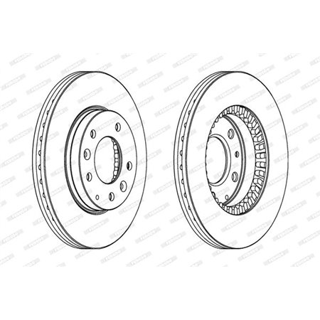 DDF1278C Brake Disc FERODO