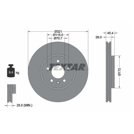 92305505 Brake Disc TEXTAR