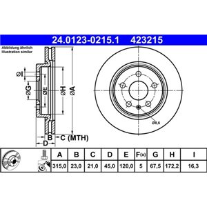 24.0123-0215.1 Bromsskiva ATE - Top1autovaruosad