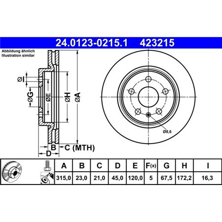 24.0123-0215.1 Brake Disc ATE