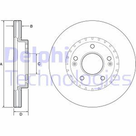 BG4565C Brake Disc DELPHI