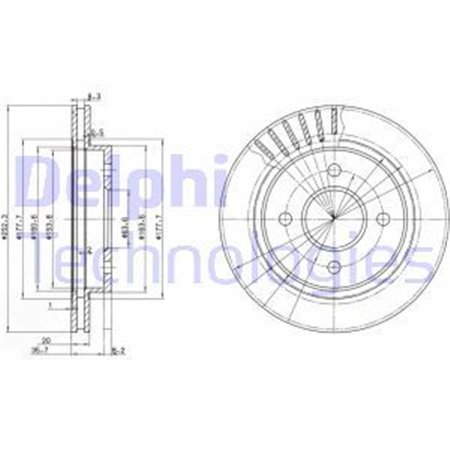 BG2700 Тормозной диск DELPHI