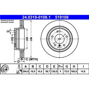 24.0319-0108.1  Brake disc ATE 