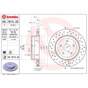 09.7813.2X Piduriketas BREMBO - Top1autovaruosad