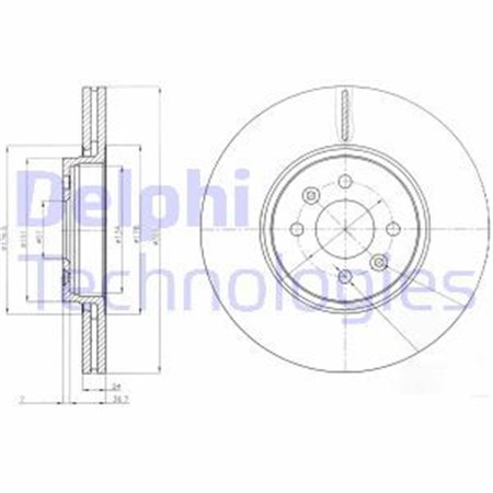 BG3929 Тормозной диск DELPHI