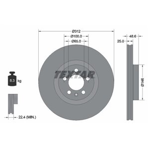 92303303 Тормозной диск TEXTAR     