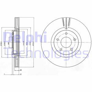 BG4231C Тормозной диск DELPHI     