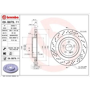 09.B879.11 Bromsskiva BREMBO - Top1autovaruosad