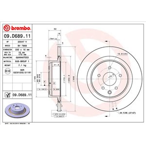 09.D689.11 Brake Disc BREMBO - Top1autovaruosad