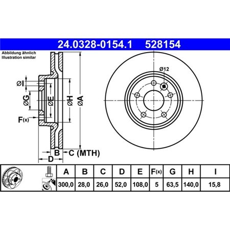 24.0328-0154.1 Brake Disc ATE