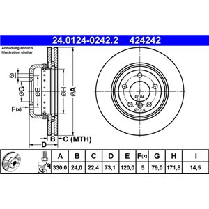 24 0124-0242 2 Тормозной диск ATE      - Top1autovaruosad