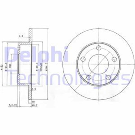 BG3381 Brake Disc DELPHI