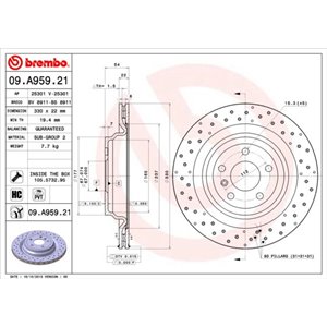 09.A959.21 Brake Disc BREMBO - Top1autovaruosad