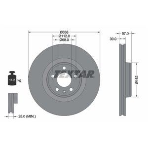 92282605 Brake Disc TEXTAR - Top1autovaruosad