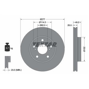 92257703 Piduriketas TEXTAR - Top1autovaruosad