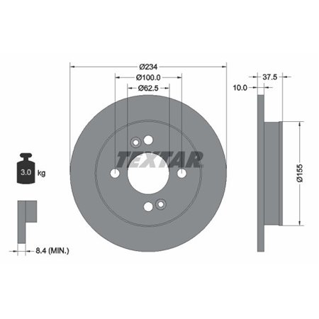 92147200 Brake Disc TEXTAR