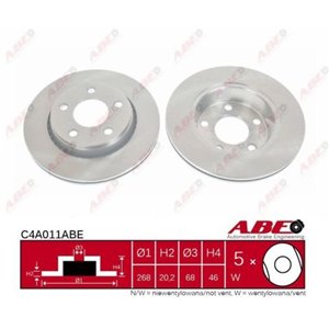 C4A011ABE Тормозной диск ABE      - Top1autovaruosad