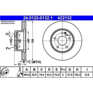 24.0122-0132.1 Тормозной диск ATE - Top1autovaruosad