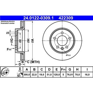 24.0122-0309.1 Тормозной диск ATE - Top1autovaruosad