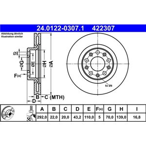 24 0122-0307 1 Тормозной диск ATE      - Top1autovaruosad