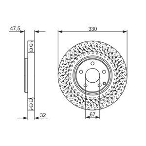 0 986 479 334 Тормозной диск BOSCH     