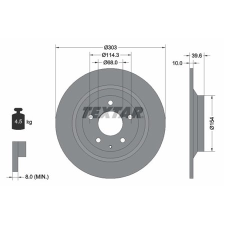 92242703 Brake Disc TEXTAR