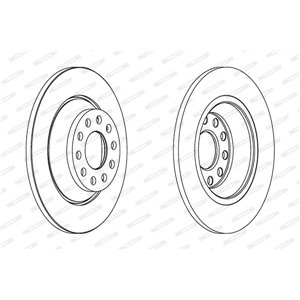 DDF1307C  Brake disc FERODO 