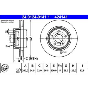 24.0124-0141.1 Тормозной диск ATE - Top1autovaruosad