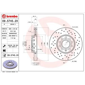 09.5745.2X Bromsskiva BREMBO - Top1autovaruosad