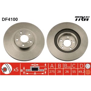 DF4100  Brake disc TRW  - Top1autovaruosad