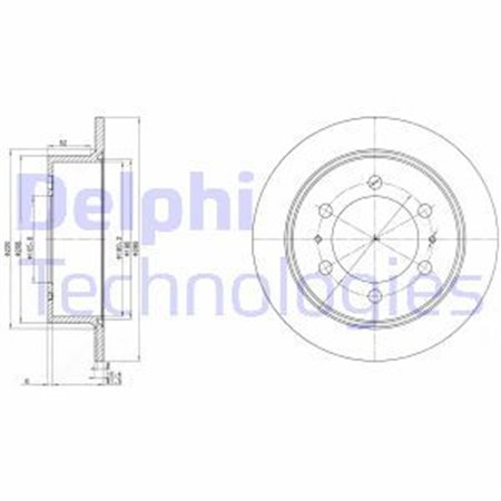 BG3522 Brake Disc DELPHI