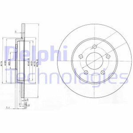 BG3663C Brake Disc DELPHI