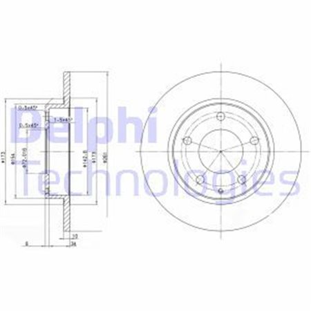 BG2806 Bromsskiva DELPHI