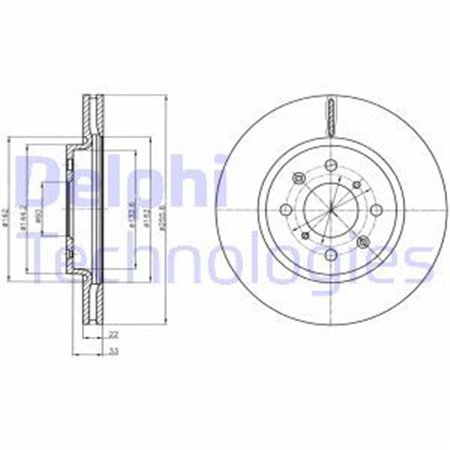 BG4340 Bromsskiva DELPHI