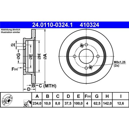 24.0110-0324.1 Brake Disc ATE