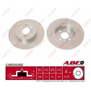 C4R020ABE Тормозной диск ABE     