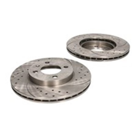 SPEEDMAX 5201-01-0518PTUO - SPEEDMAX CERT. TUV drilled/slotted brake discs set (2 pcs.), SPEEDMAX, Ventilated, Cut-Drilled, fron
