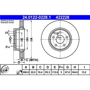 24.0122-0228.1 Тормозной диск ATE - Top1autovaruosad