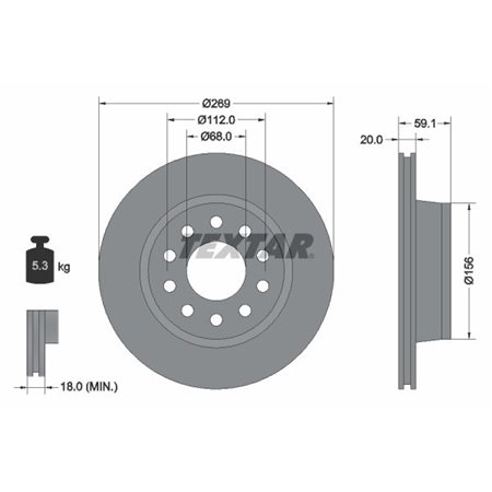 92068400 Brake Disc TEXTAR