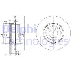 BG2148  Brake disc DELPHI 