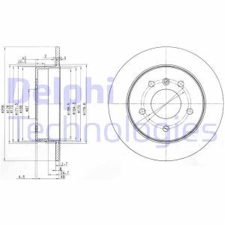 BG3710 Тормозной диск DELPHI