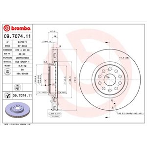 09.7074.11 Piduriketas BREMBO - Top1autovaruosad