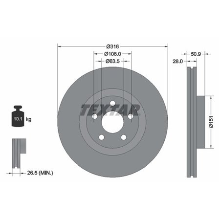 92317203 Brake Disc TEXTAR