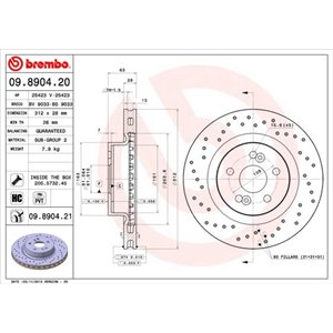 09.8904.21 Bromsskiva BREMBO - Top1autovaruosad