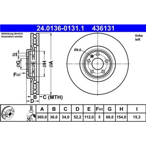 24.0136-0131.1  Brake disc ATE 