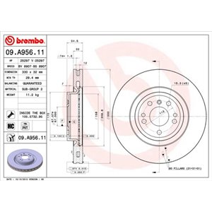 09.A956.11 Тормозной диск BREMBO     