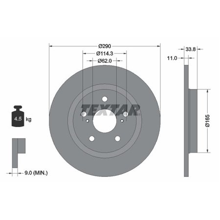 92195200 Brake Disc TEXTAR